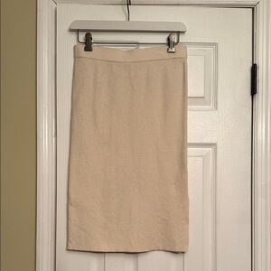 Rachel Zoe sweater Cream Women's pencil Skirt small Anthropologie Bodycon